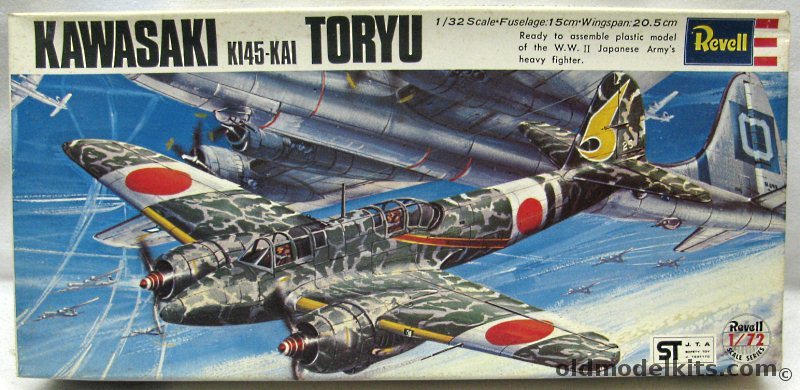 Revell 1/72 Kawasaki Ki-45 KA1c Kai Toryu - Japan Issue, H104-300 plastic model kit